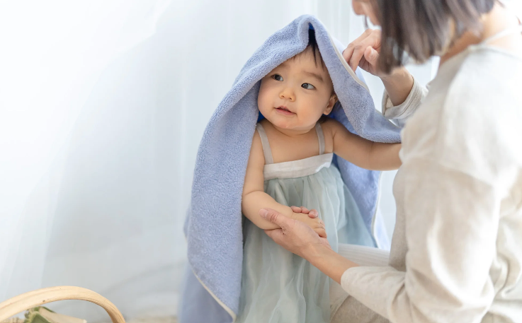 育てるタオルー赤ちゃんをキューとして